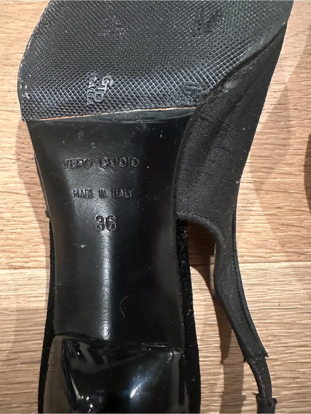 Dolce & Gabbana Black Pointed Toe Slingback Heels